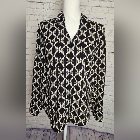Express Tops - Express The Portofino Slim Fit dog Print Button Down Shirt S